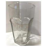 Set of 12 Hexagonal Clear Glass Tumblers