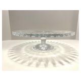 Collection of 7 Vintage Pressed Glass Serving Pieces and Bowls