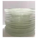 Set of 17 Vintage Glass Salad or Dessert Plates with Fruit Design