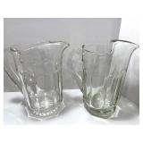 Collection of Assorted Glass Pitchers and Serving Plates