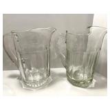 Collection of Assorted Glass Pitchers and Serving Plates