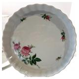 Bone China Staffordshire Tiered Server with Rose Tart Dish and Glass Jars