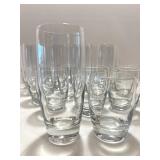 Set of 18 Clear Glass Tumblers and Highball Glasses