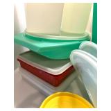 Large Assorted Lot of Vintage and Modern Tupperware Containers with Lids