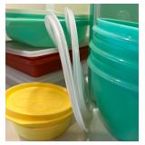 Large Assorted Lot of Vintage and Modern Tupperware Containers with Lids