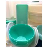 Large Assorted Lot of Vintage and Modern Tupperware Containers with Lids