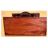 Vintage Gold-Tone Jewelry Box with Floral Design, Wooden Prayer Wheel and Ceramic box with lid