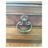 Basic-Witz Vintage Wooden Sideboard Buffet with Drawers and Cabinets on Casters