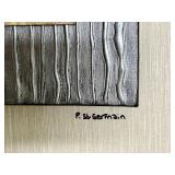 P. St Germain Framed Abstract Mixed Media Artwork