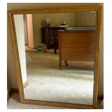 Large Wall Mirror with Vintage Wood Frame by Clyde L. Smith