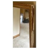 Large Wall Mirror with Vintage Wood Frame by Clyde L. Smith
