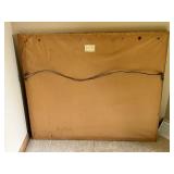 Large Wall Mirror with Vintage Wood Frame by Clyde L. Smith