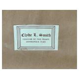 Large Wall Mirror with Vintage Wood Frame by Clyde L. Smith