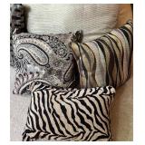 Set of 13 Decorative Throw Pillows Assorted Patterns