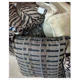 Set of 13 Decorative Throw Pillows Assorted Patterns