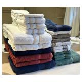 Large Assorted Towel Collection Bath, Hand, and Washcloths