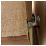 6-Drawer Wooden Dresser with Mirror and Brass Handles