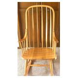 Wooden Windsor Style Rocking Chair