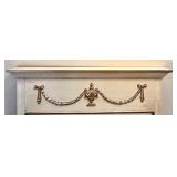 Vintage Wall Mirror with Decorative Urn and Swag Motif