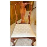 Traditional Henredon Side Table, Queen Anne Style Chair, Art Print, and Stiffel Table Lamp Set