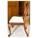 Traditional Henredon Side Table, Queen Anne Style Chair, Art Print, and Stiffel Table Lamp Set