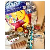 Bulk Craft Supplies and Art Materials Collection with Storage Drawers