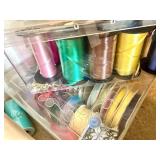 Bulk Craft Supplies and Art Materials Collection with Storage Drawers