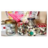 Bulk Craft Supplies and Art Materials Collection with Storage Drawers