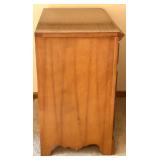 4-Drawer Wooden Chest with Brass Handles