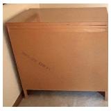 4-Drawer Wooden Chest with Brass Handles