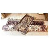 Set of 2 Oriental Style Area Rugs with Floral Patterns