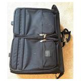 Set of 3 Rolling Black Softside Suitcases with Handles