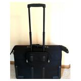 Set of 3 Rolling Black Softside Suitcases with Handles
