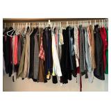 Large Assorted Clothing Collection Including Jackets, Shirts, and Blouses