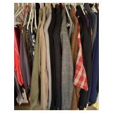Large Assorted Clothing Collection Including Jackets, Shirts, and Blouses