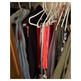 Large Assorted Clothing Collection Including Jackets, Shirts, and Blouses