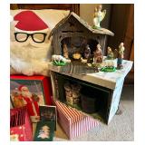 Holiday Decor Collection with Nativity Set, Christmas Boxes and Festive Accents