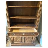 Thomasville Solid Wood Bookcase with Drawer and Cabinet Doors