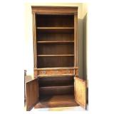 Thomasville Solid Wood Bookcase with Drawer and Cabinet Doors