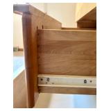 Wooden Dresser with 3 Drawers and Open Bookshelf Hutch