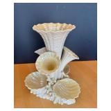 Belleek Porcelain Shell and Coral Vase Centerpiece