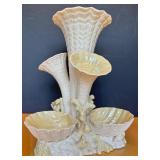 Belleek Porcelain Shell and Coral Vase Centerpiece