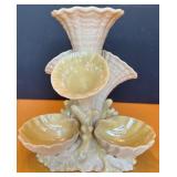 Belleek Porcelain Shell and Coral Epergne Vase