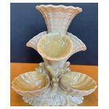 Belleek Porcelain Shell and Coral Epergne Vase