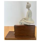 Cybis Porcelain Ballerina Figurine on Wooden Base