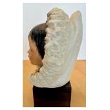 Cybis Porcelain Bust of Inuit Child with Fur Hood