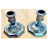 Collection of 6 Candlestick Holders with Dresden Porcelain Roses