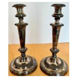 Collection of 6 Candlestick Holders with Dresden Porcelain Roses