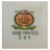 Seyei Fine China Dinnerware Set with Silver Floral Design