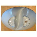 Sango Fine China Set with Silver Trim - Plates, Bowls, and Divided Platter